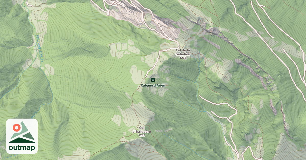 Map of Cabane d'Arien