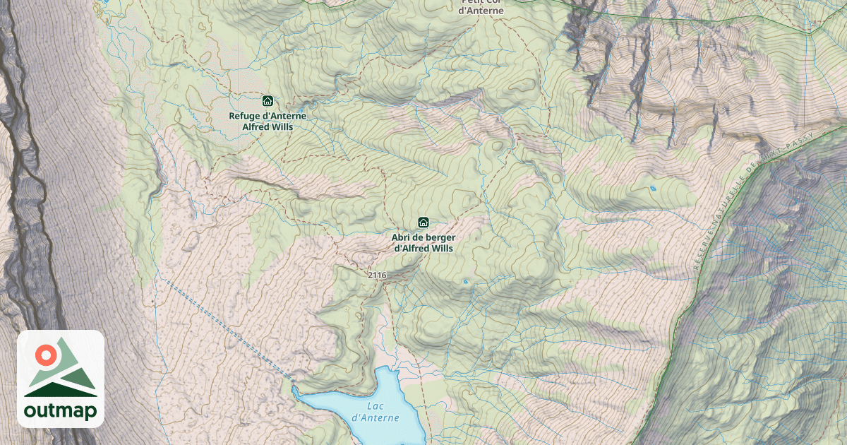 Map of Abri de berger d'Alfred Wills