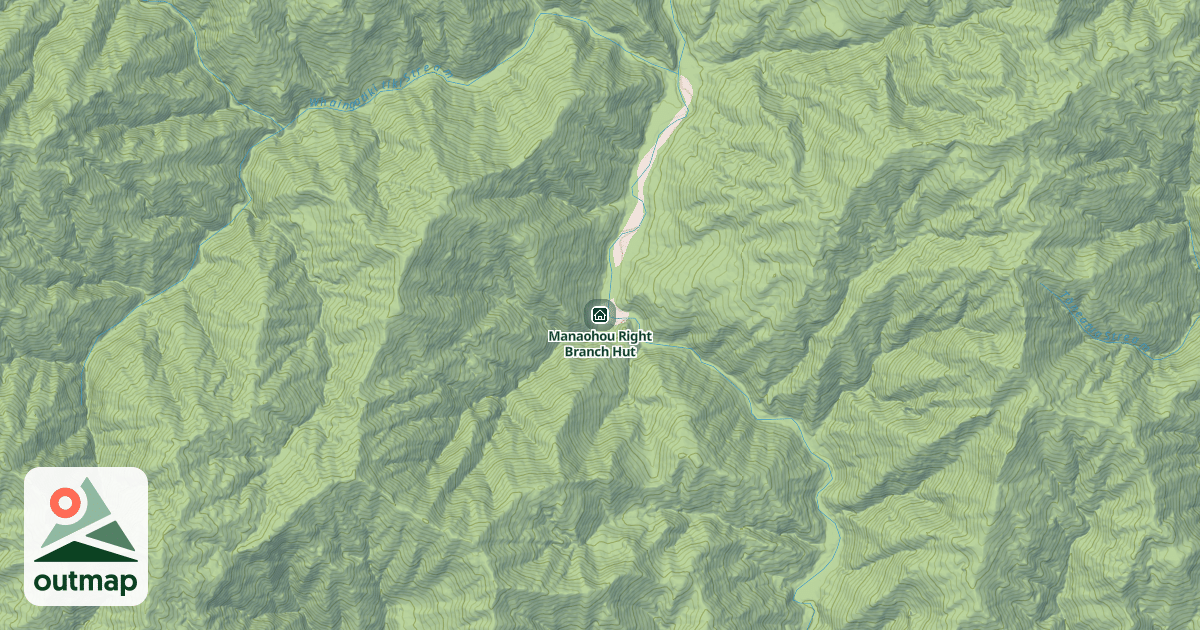 Map of Manaohou Right Branch Hut