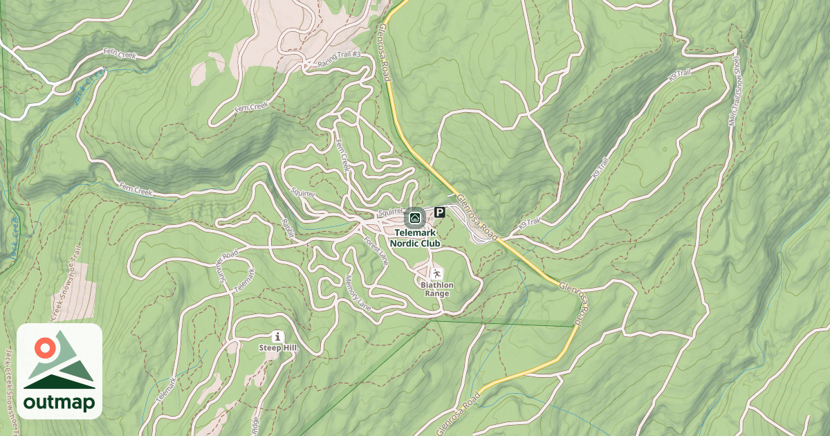 Map of Telemark Nordic Club