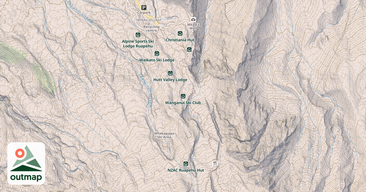 Map of Wanganui Ski Club