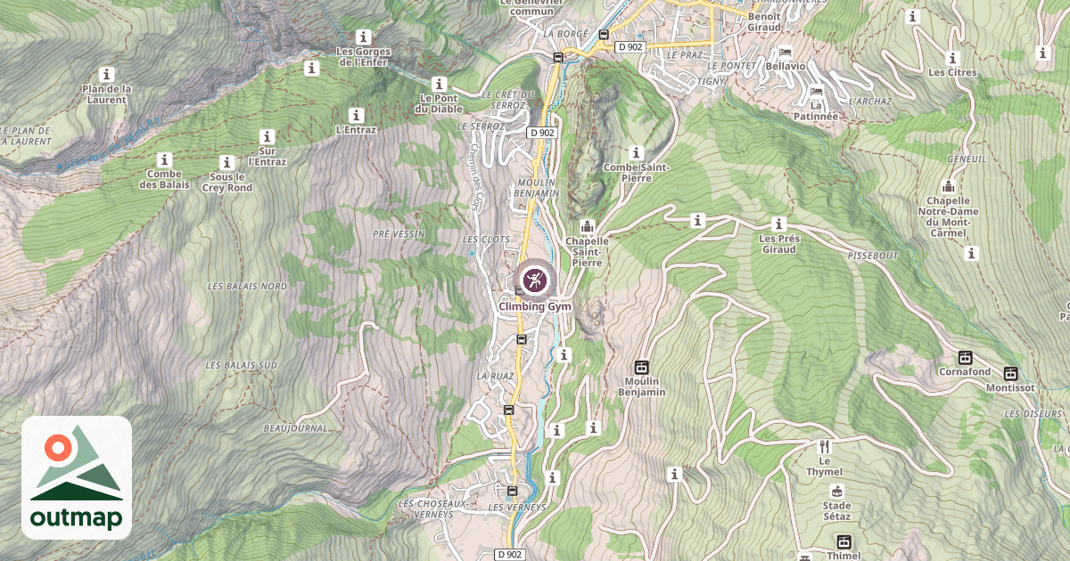 Map of Climbing Gym