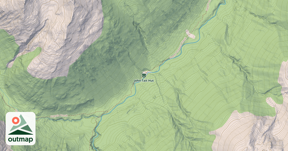 Map of John Tait Hut
