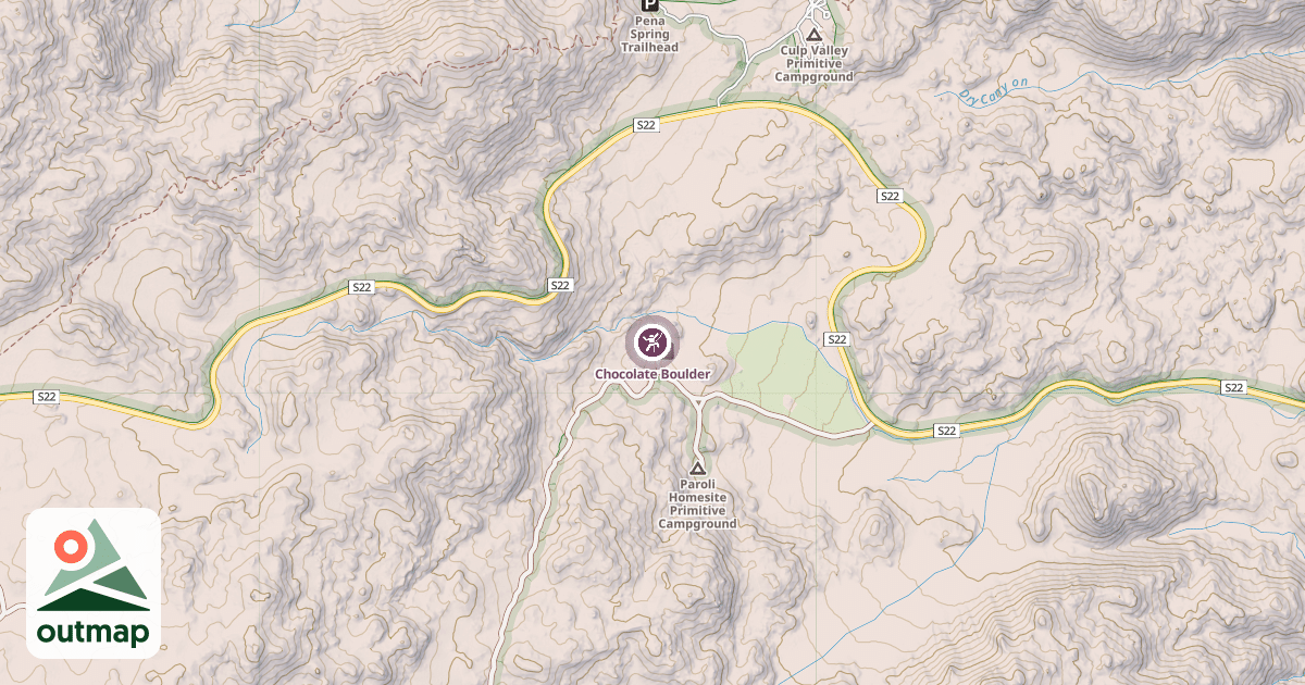 Map of Chocolate Boulder