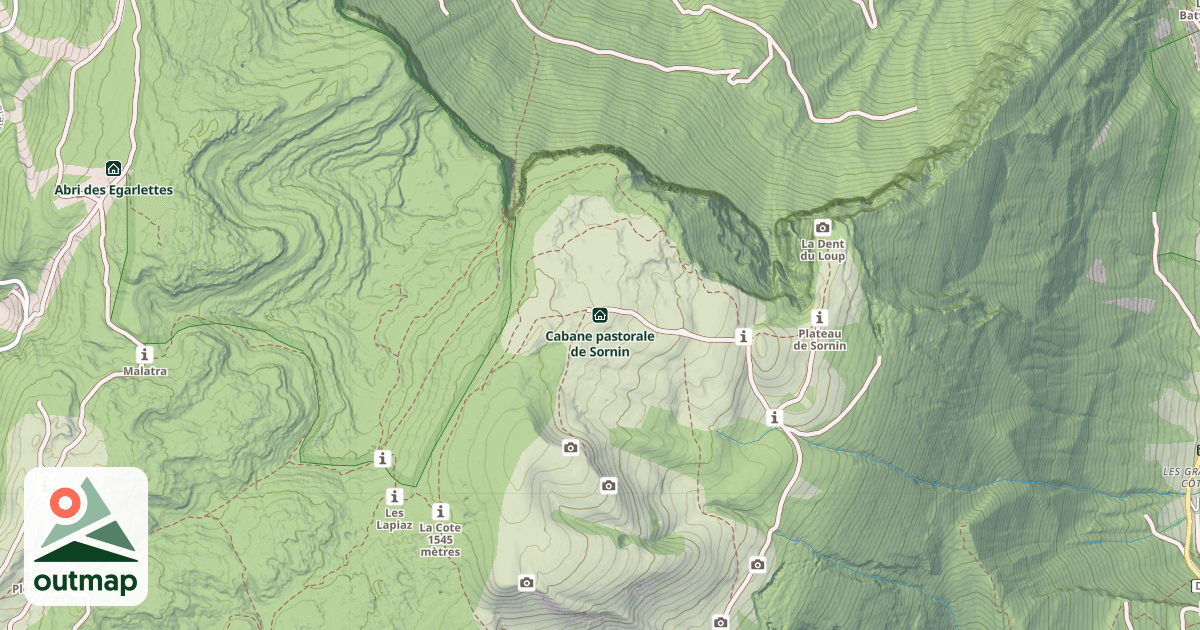 Map of Cabane pastorale de Sornin