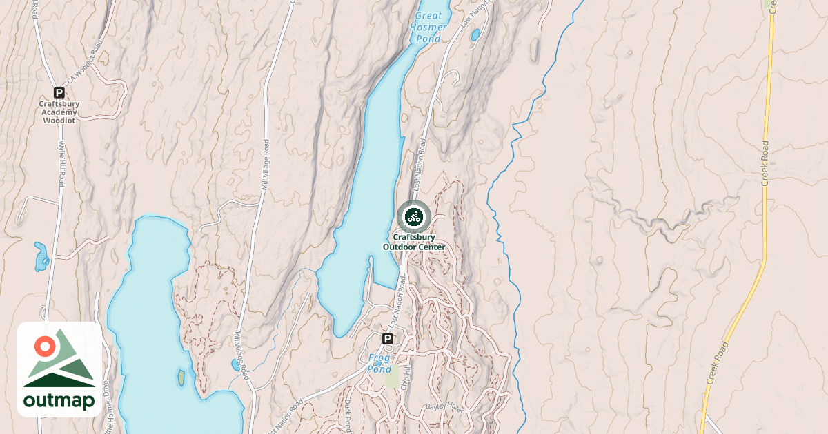 Map of Craftsbury Outdoor Center