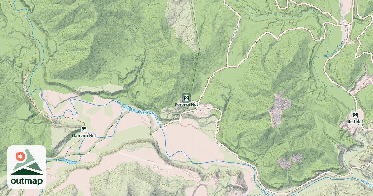 Map of Poronui Hut