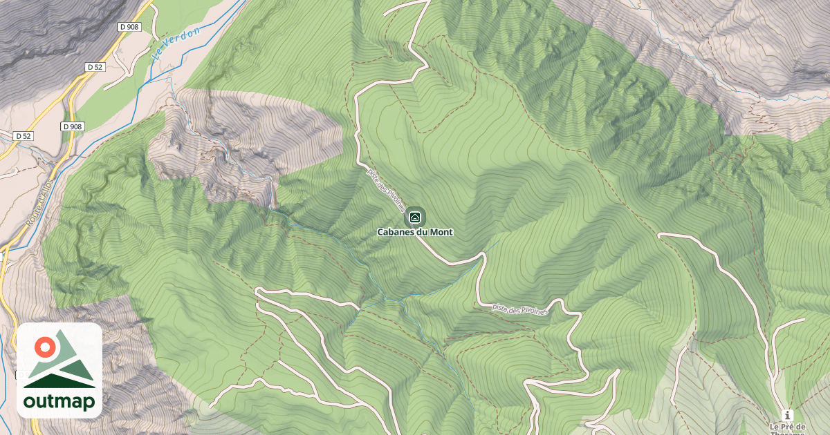 Map of Cabanes du Mont