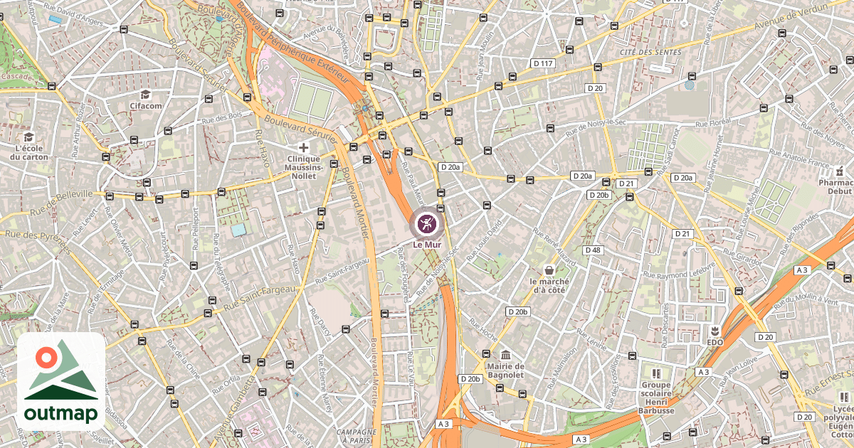 Map of Le Mur