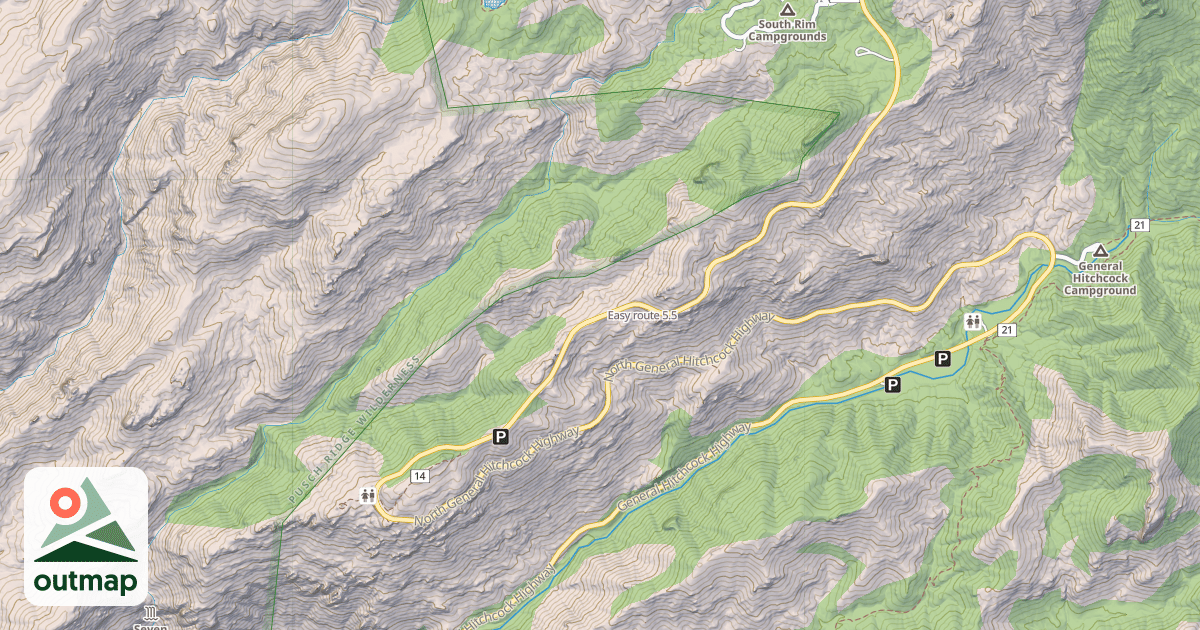 Map of Easy route