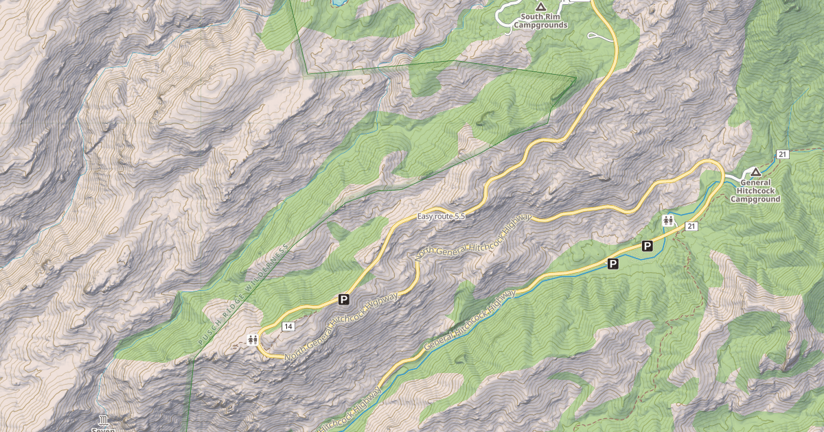 Map preview of Easy route