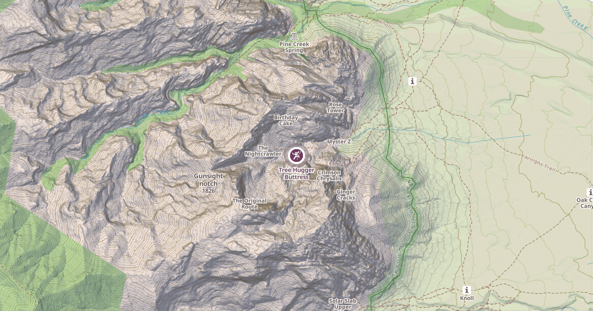 Map preview of Tree Hugger Buttress