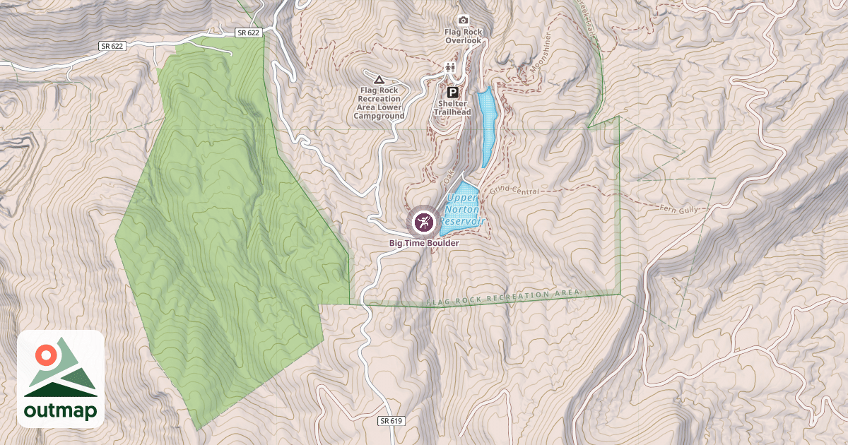 Map of Big Time Boulder