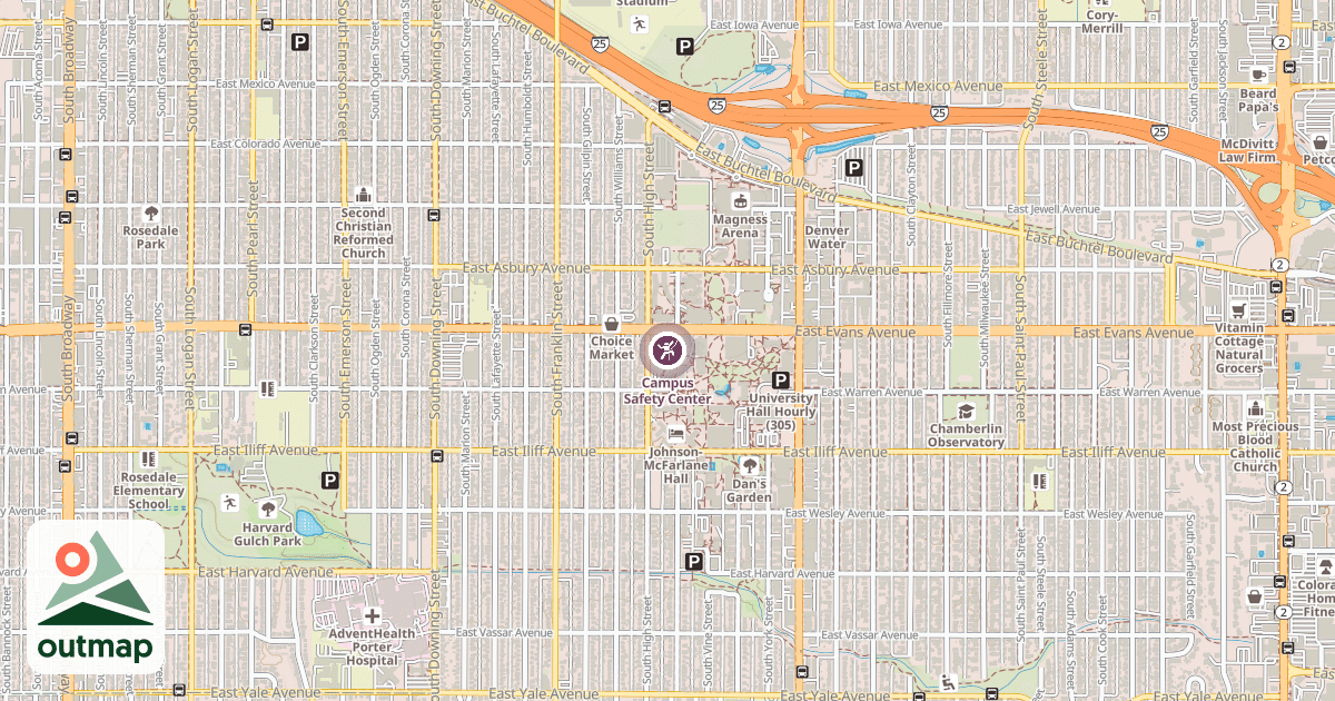 Map of Campus Safety Center