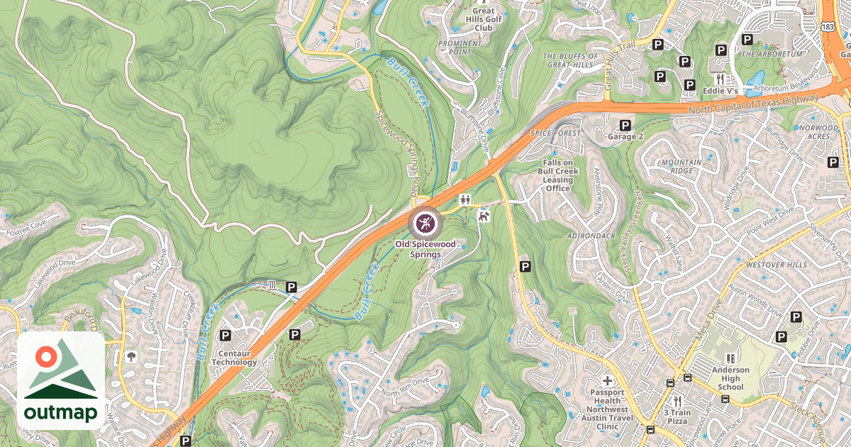 Map of Old Spicewood Springs