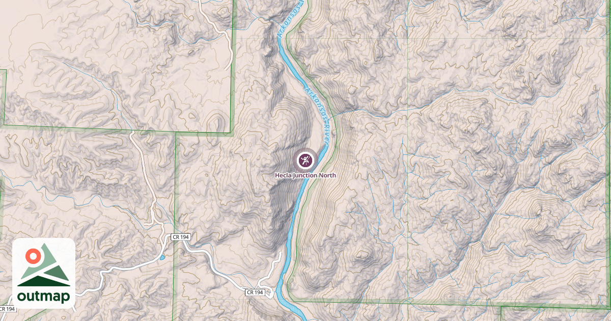 Map of Hecla Junction North