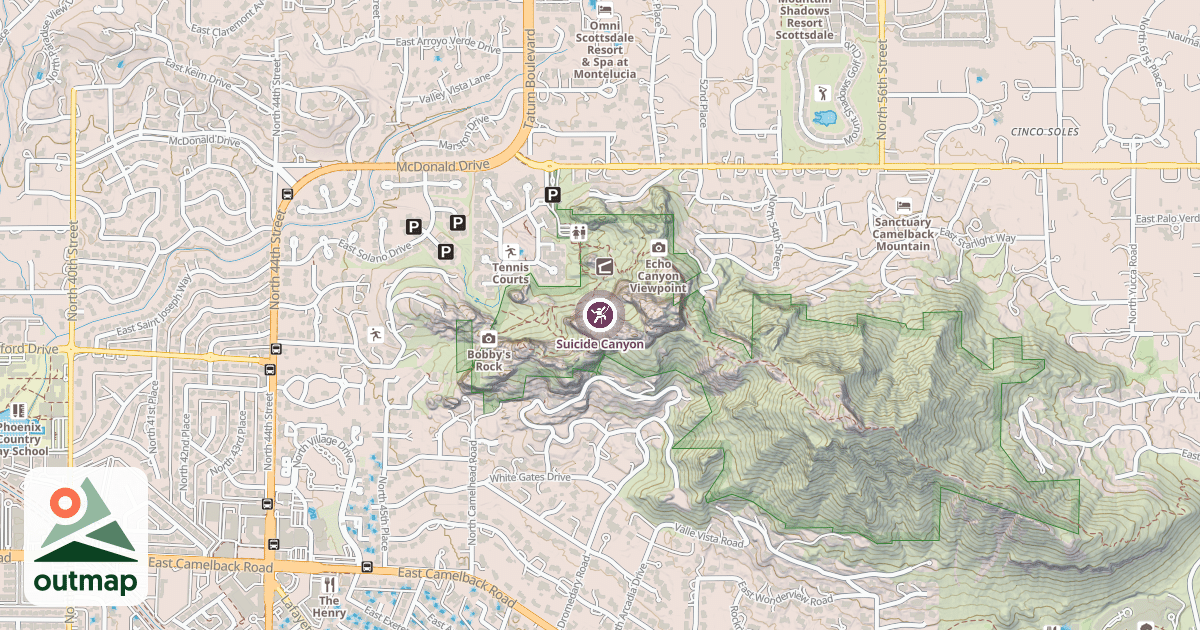 Map of Suicide Canyon