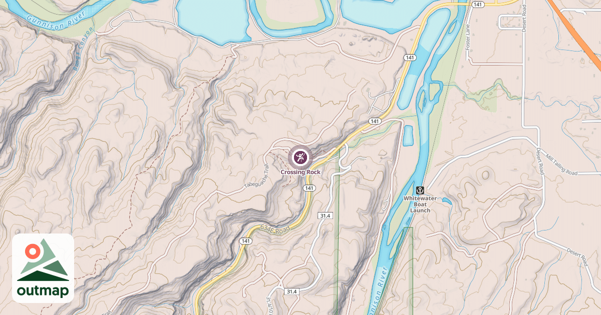 Map of Crossing Rock