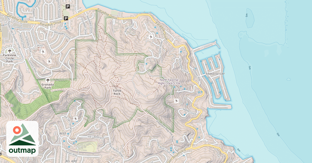 Map of North Face Far Right Crack