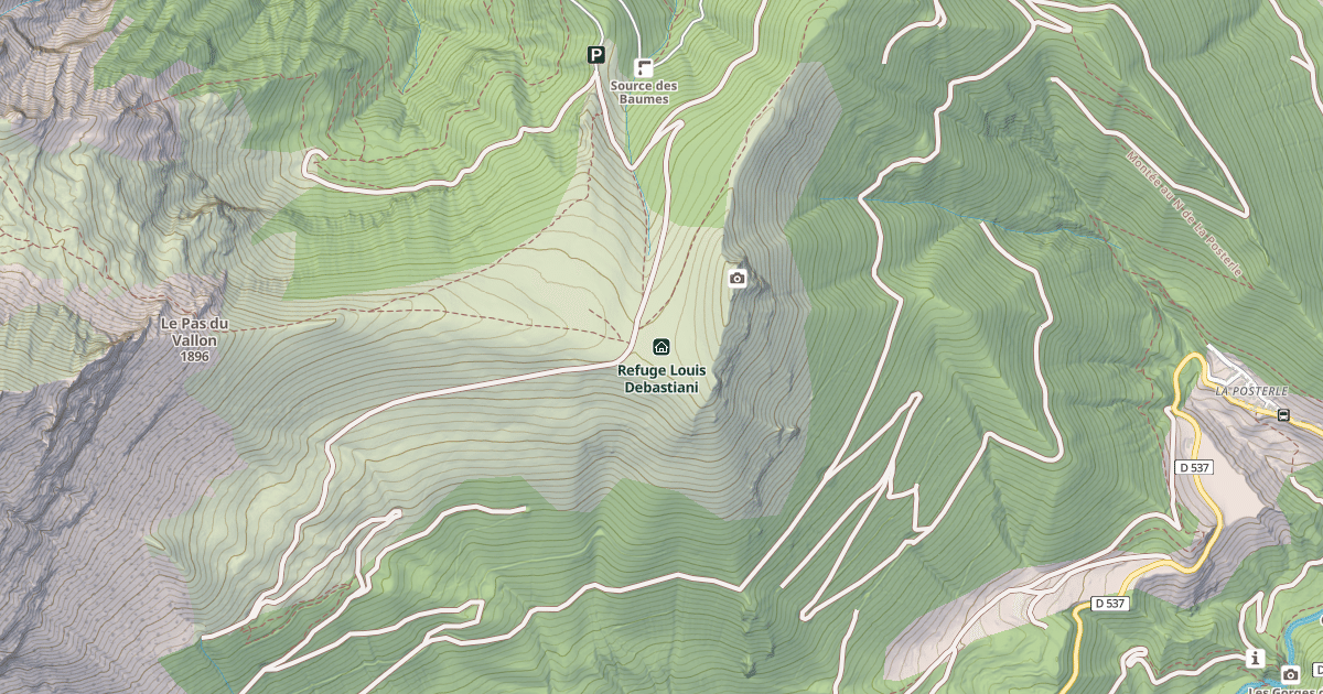 Map preview of Refuge Louis Debastiani