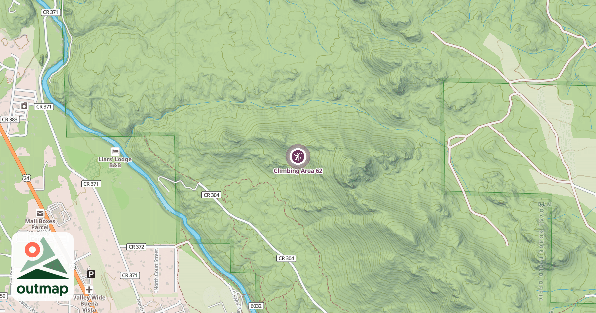 Map of Climbing Area 62