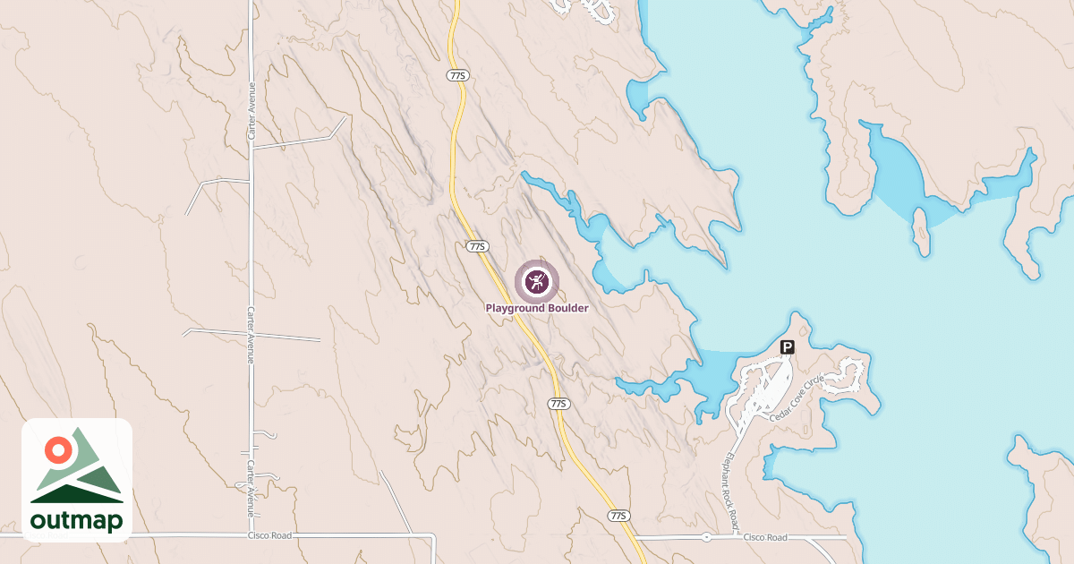 Map of Playground Boulder in Carter