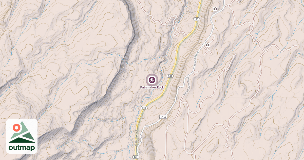 Map of Rainmaker Rock