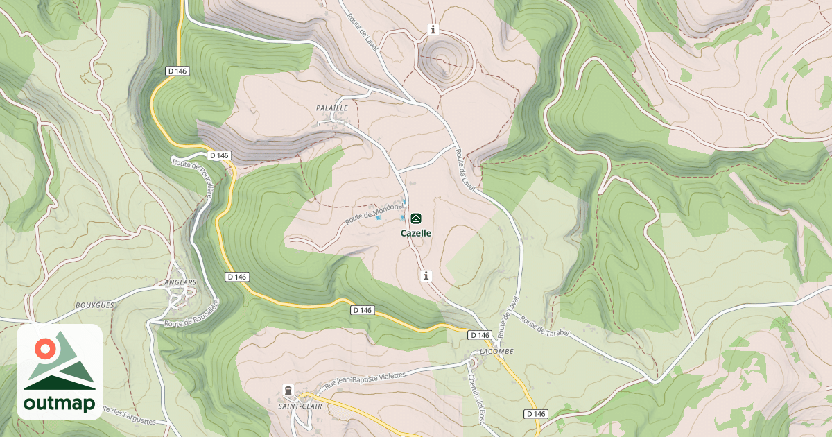 Map of Cazelle
