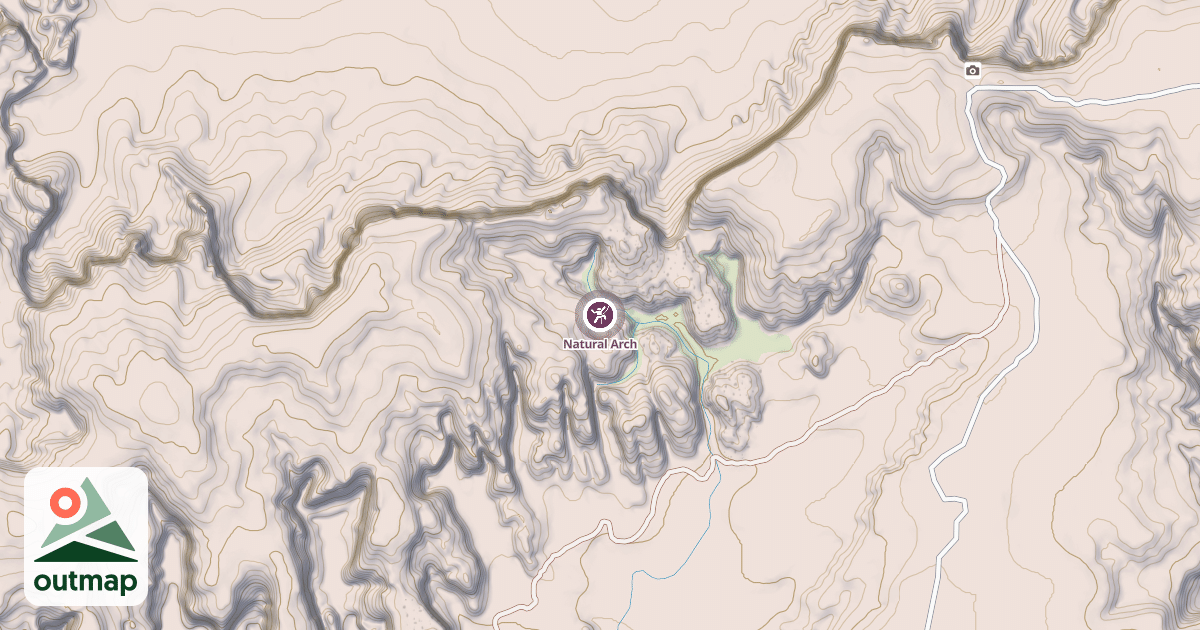 Map of Natural Arch