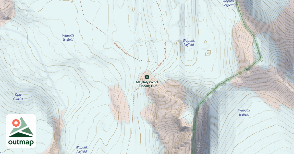 Map of Scott Duncan Hut