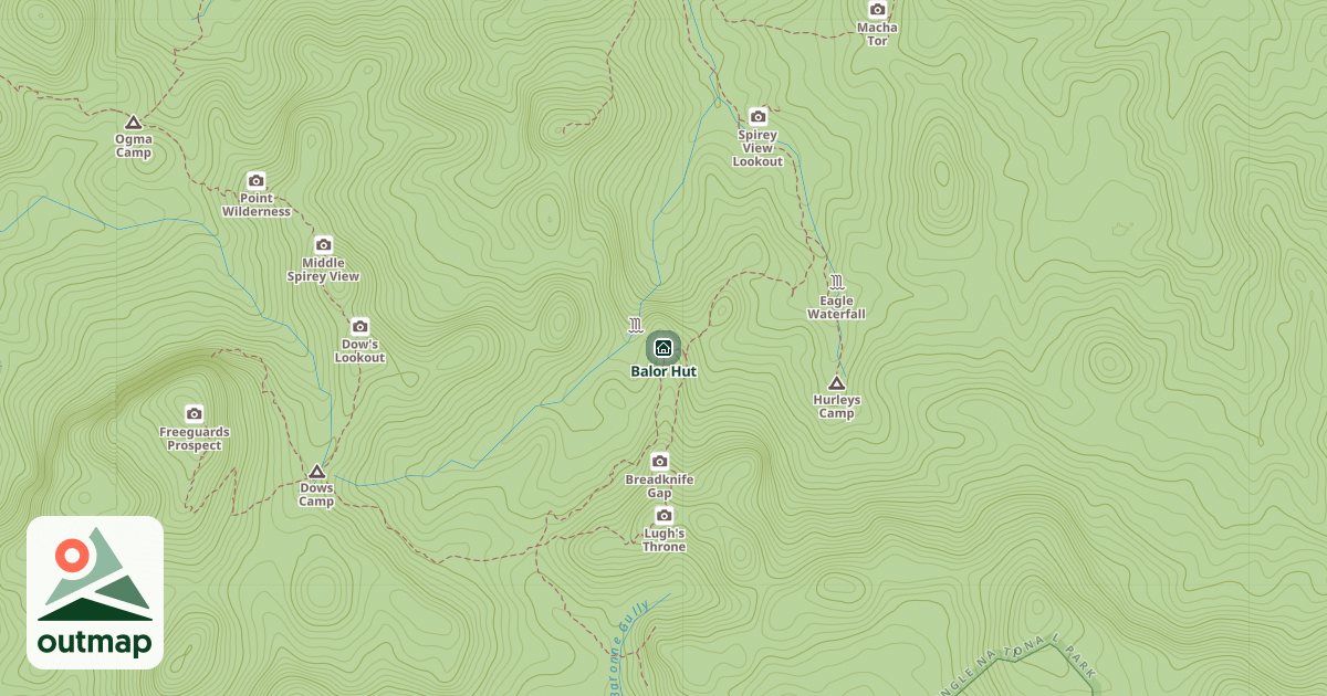 Map of Balor Hut
