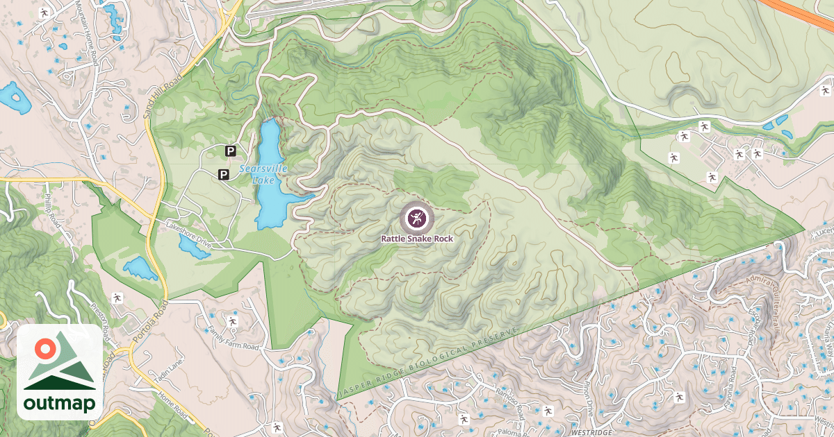 Map of Rattle Snake Rock