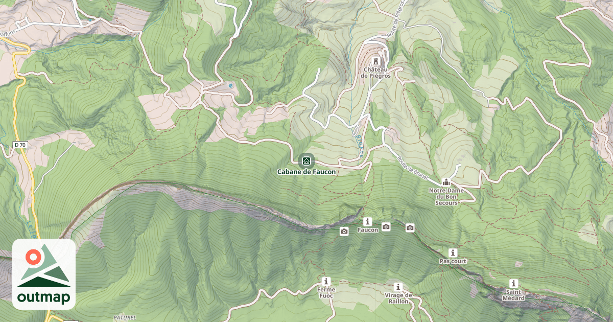 Map of Cabane de Faucon