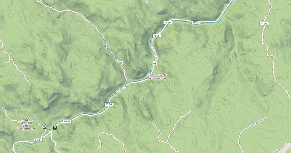 Map preview of Northeast Arete (West Twin)
