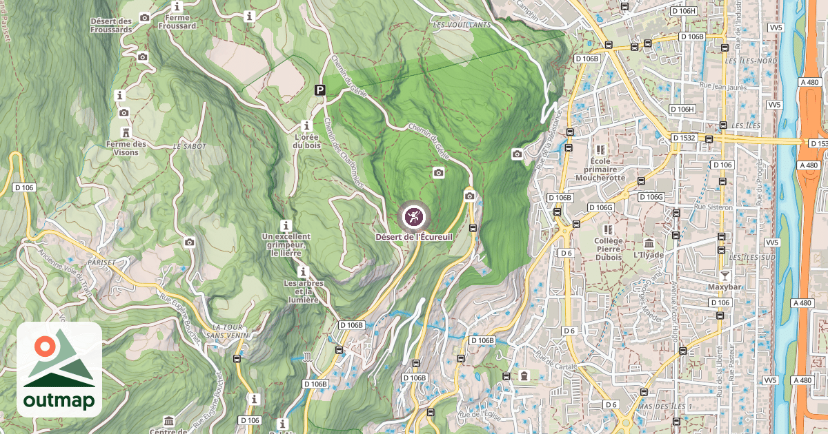 Map of Désert de l'Écureuil