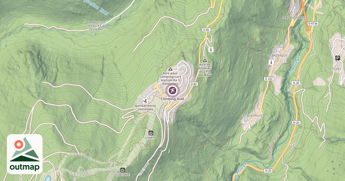Map of Climbing Wall