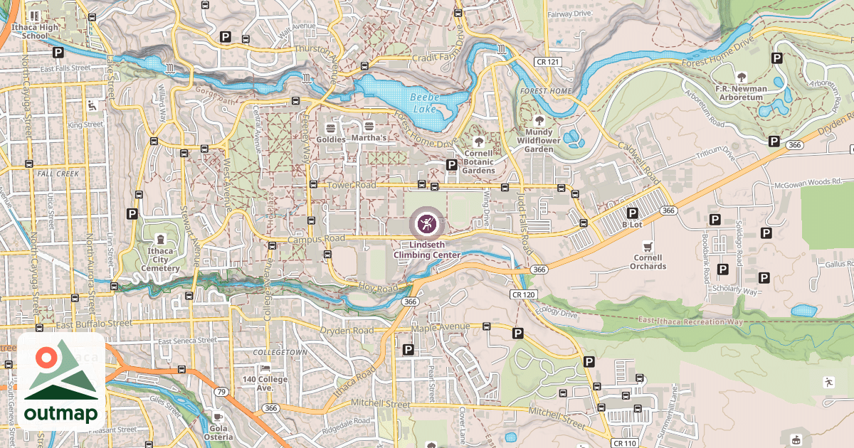 Map of Lindseth Climbing Center