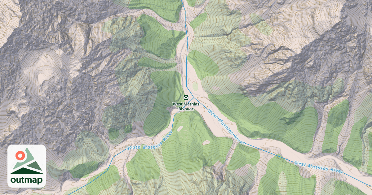 Map of West Mathias Bivouac