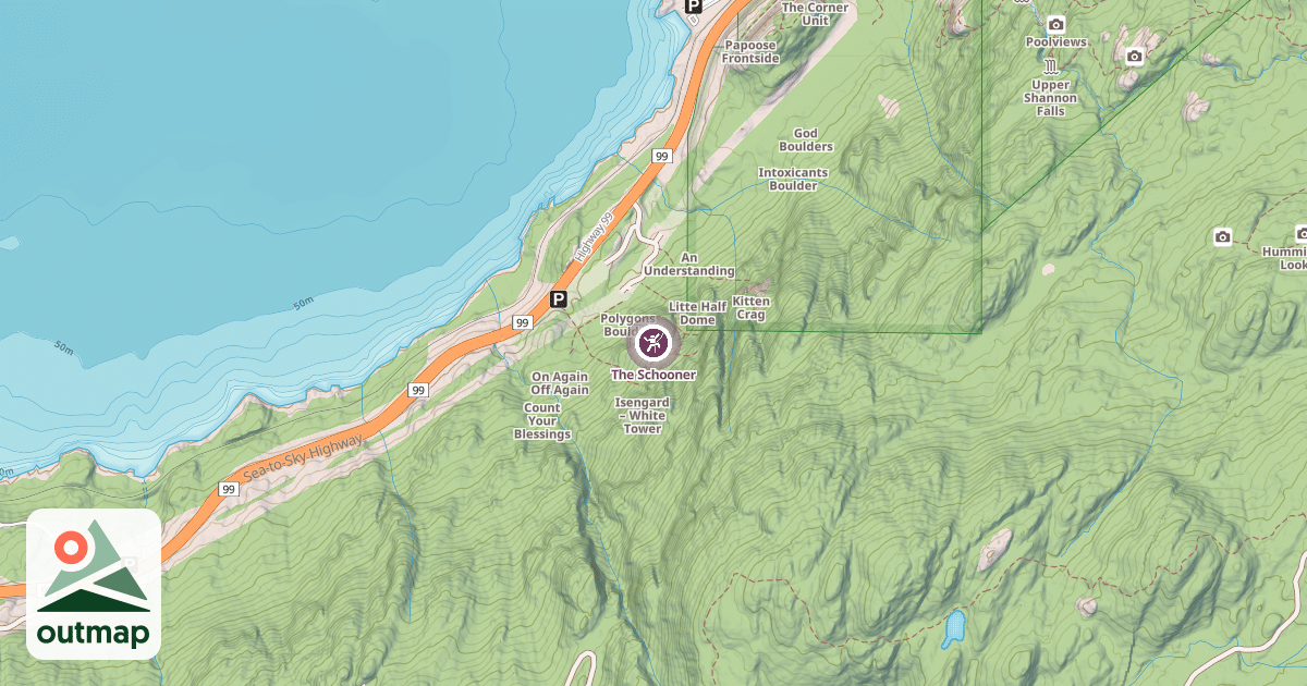 Map of The Schooner