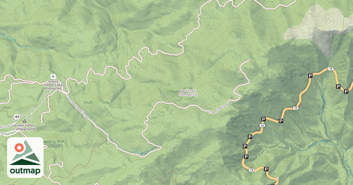 Map of Black Track Chimney