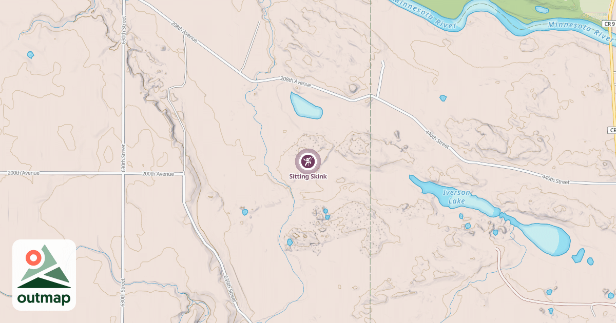 Map of Sitting Skink