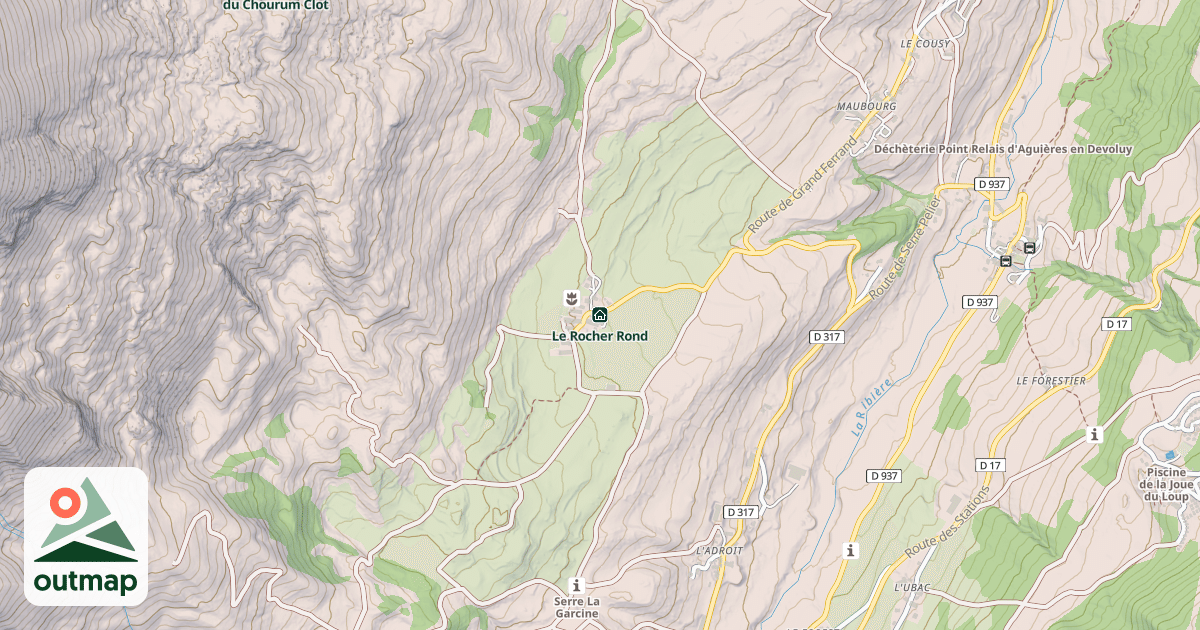 Map of Le Rocher Rond
