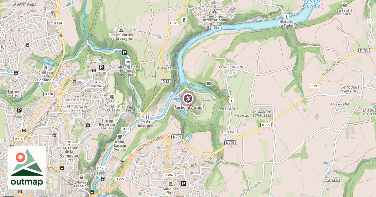 Map of Rocher d'Alcaïs