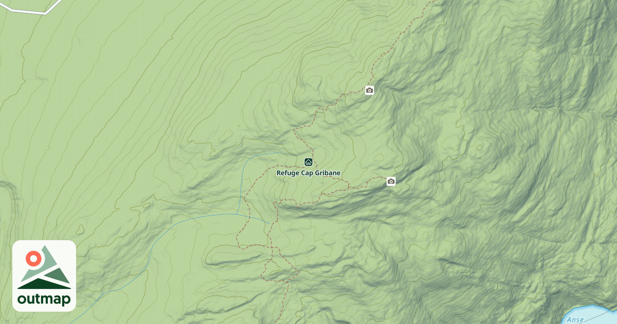 Map of Refuge Cap Gribane