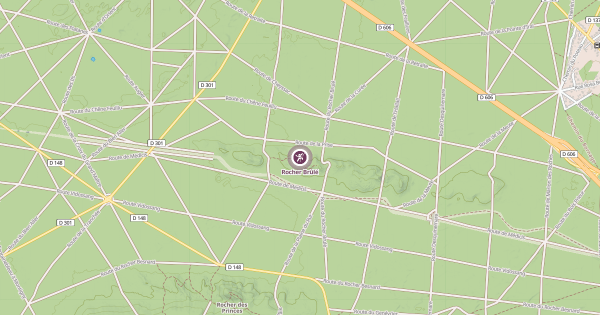 Map preview of Rocher Brûlé