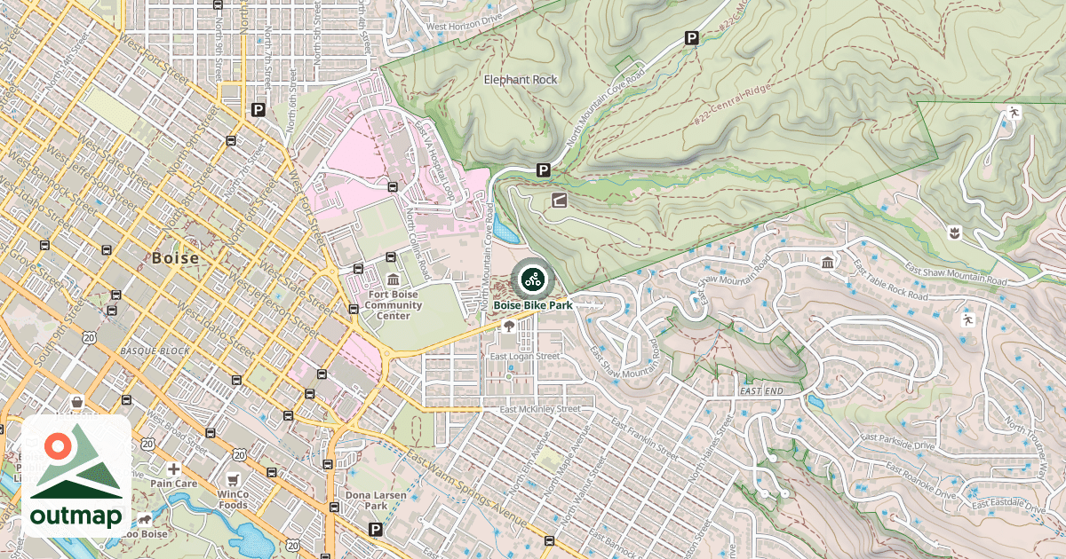 Map of Boise Bike Park
