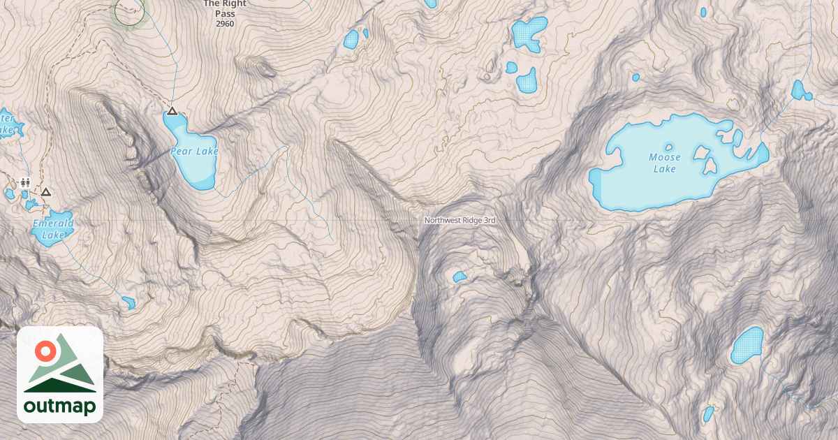 Map of Northwest Ridge