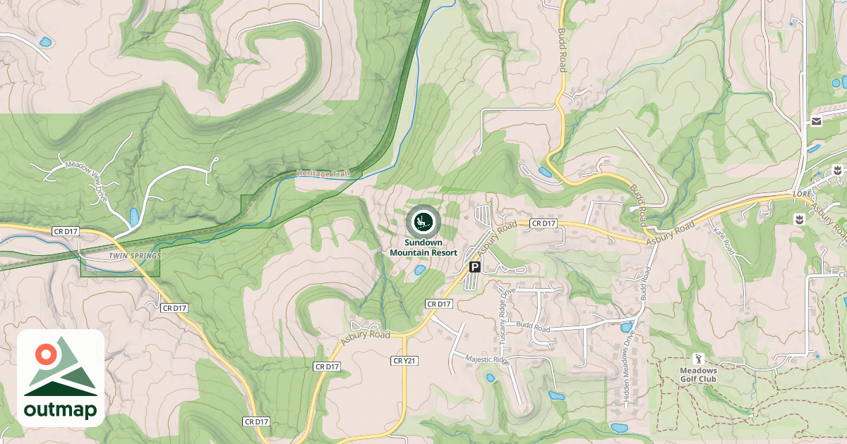 Map of Sundown Mountain Resort