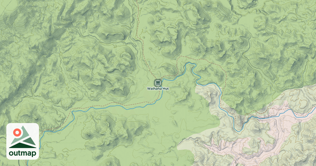 Map of Waihaha Hut