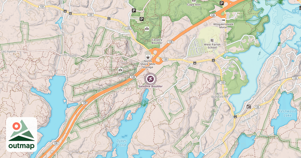 Map of Satellite Boulder